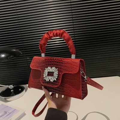 2025 Fashion Diamond-Encrusted Jewel Small Square Bag – Women’s Single Shoulder & Crossbody Bag | Trendy & Temperamental Design_img_12