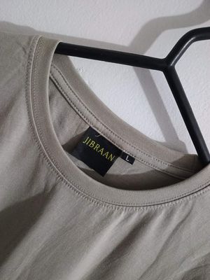 Premium Solid Beige Colour T-shirt_img_1