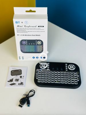 GearUP MK20 2.4GHz + Wireless Dual Mode RGB Backlit Rechargeable Mini Portable Keyboard With Touchpad_img_1