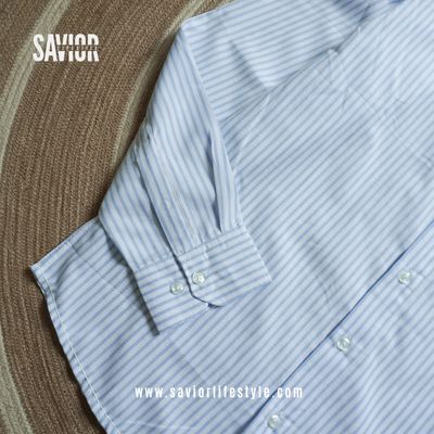 Sky Stripe - Old Money Full Sleeve Shirt_img_2