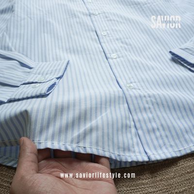 Sky Stripe - Old Money Full Sleeve Shirt_img_3