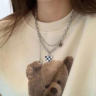 Teddy double layer silver necklace_img_3