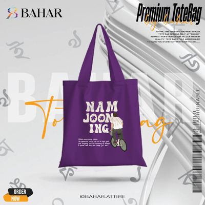 Trendy Top Handle Tote Canvas Bag_img_3