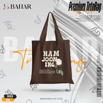 Trendy Top Handle Tote Canvas Bag_img_5