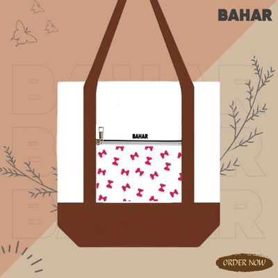 Bows Versatile Casual Hand-held Tote Bag - Dual-Color Tote Bag_img_4