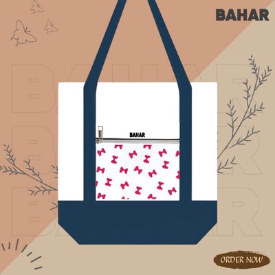 Bows Versatile Casual Hand-held Tote Bag - Dual-Color Tote Bag_img_5