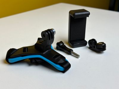 Helmet Chin Mount and Mobile Holder For Smartphone & Action Camera- Black & Blue হেলমেটের জন্য ফোন স্ট্যান্ড।_img_1