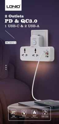 LDNIO SC2311 20W 3-Port USB Charger Extension Power Strip পাওয়ার সাপ্লাই মাল্টিপ্লাগ ।_img_2