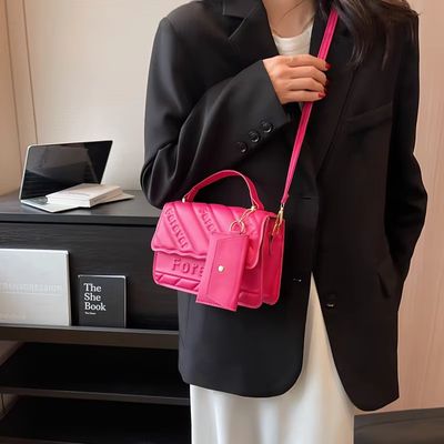 Designer Quilted PU Leather Crossbody Bag – Women’s Fashion Shoulder Bag | Summer Hot Selling Ladies Handbag | 2-Piece Set_img_16