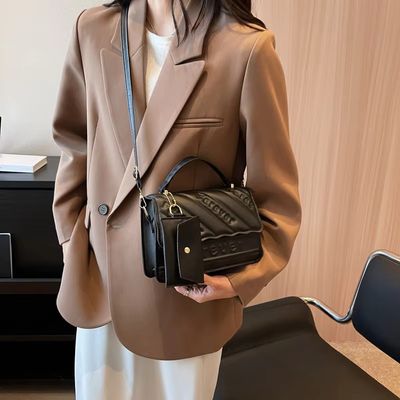 Designer Quilted PU Leather Crossbody Bag – Women’s Fashion Shoulder Bag | Summer Hot Selling Ladies Handbag | 2-Piece Set_img_10