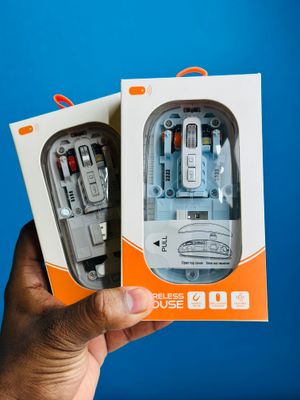earUP WM30 Transparent Crystal 2.4G + Bluetooth Magnetic Wireless Mouse- White Color ওয়্যারলেস মাউস।_img_1