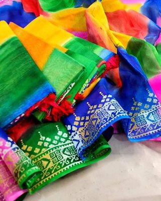রংধনু আফসান প্রিন্টের হাফ সিল্ক শাড়ি_img_3