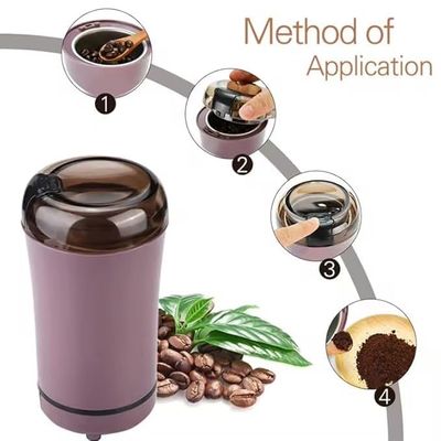 Electric Herb & Spice Grinder 150W – Mini Blender Pink Stainless Steel_img_3