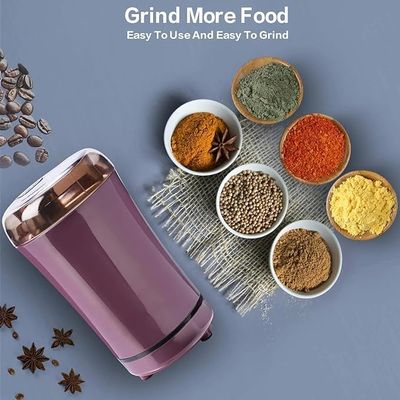 Electric Herb & Spice Grinder 150W – Mini Blender Pink Stainless Steel_img_6