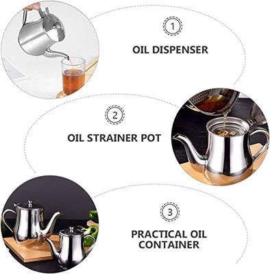 Stainless Steel Bacon Grease Container with Fine Mesh Strainer – Cooking Oil Keeper & Grease Storage Pot (24oz/32oz)_img_4