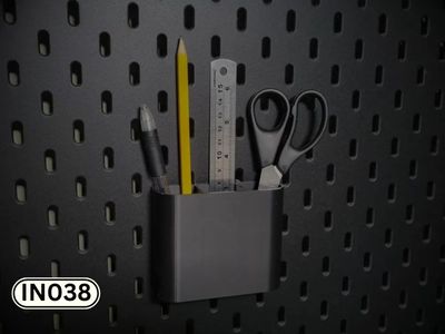 Pen Holder for Skadis Pegboard (3 Slots)_img_0