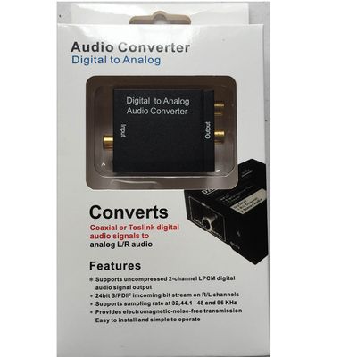 Digital to analog audio converter digital optical fiber to coaxial analog signal audio converter with headphone jack_img_3