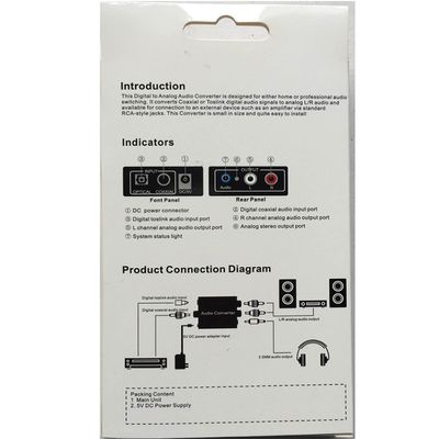 Digital to analog audio converter digital optical fiber to coaxial analog signal audio converter with headphone jack_img_4