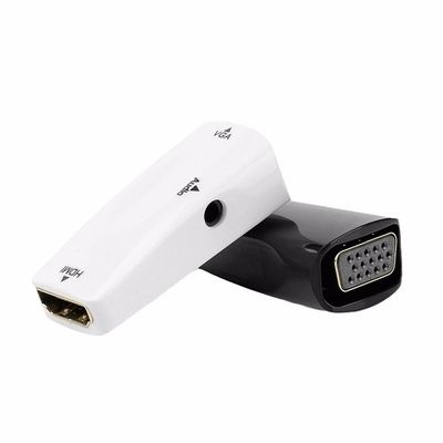 HDMI to VGA Converter female to female HD to monitor TV with audio converter HDMI TO VGA adapter 1080p_img_0