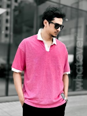 OLD MONEY PK WASH POLO (Rose Red)_img_8