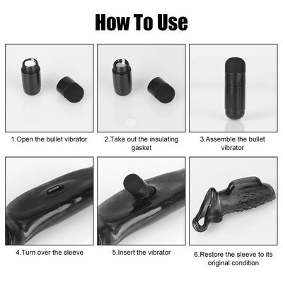 Cock Sleeve Soft TPE Male Delay Ejaculation Penis Vibrating Ring Sex Toys For Men Couples Enlargement Extender Chastity Device_img_4