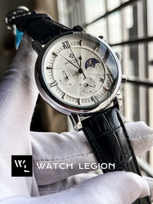PATEK BLK BELT SILVER CASE WHITE DIAL_img_0