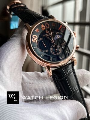 PATEK BLACK BELT ROSE GOLD CASE BIG DIGITS BLACK DIAL_img_0