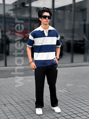 𝗨𝗻𝗶𝘃𝗲𝗿𝘀𝗶𝘁𝘆 𝗦𝘁𝗿𝗶𝗽𝗲 𝐏𝐎𝐋𝐎 𝐓-𝐒𝐡𝐢𝐫𝐭 (Blue-Off White)_img_2