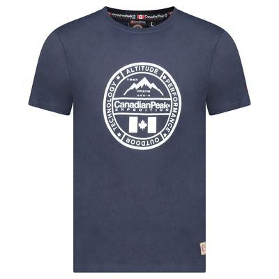 T-Shirt Col Rond avec Impressions et Drapeau MARINE_img_0