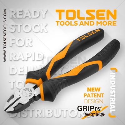 TOLSEN 7" Diagonal Cutting Pliers (180mm) Industrial GRIPro Series Model: 10019_img_1