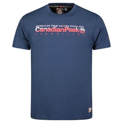 Canadian Peak JOPEAKEAK Homme - T-Shirt Col Rond avec Impressions et Drapeau Marine_img_0