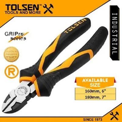 TOLSEN Diagonal Cutting Pliers ( 6" | 7" ) CrV Industrial Series Model: 10018 | 10019_img_0