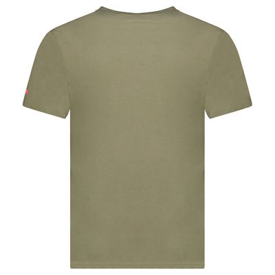 Canadian Peak JOPEAKEAK Homme - T-Shirt Col Rond avec Impressions et Drapeau Kaki_img_2