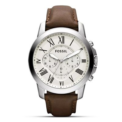 FOSSIL CHRONOGRAPH WHITE DIAL WATCH FOR MENS FS4735_img_0