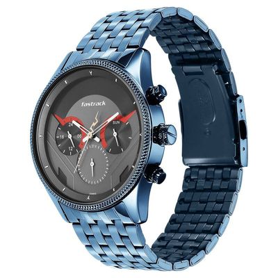 Fastrack NS3286KM03 Thor Quartz Multifunction Grey Dial Metal Strap Watch_img_2