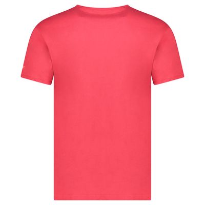 T-Shirt Col Rond avec Impressions et Drapeau Rouge_img_3