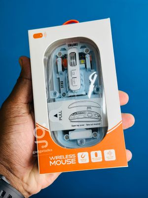 GearUP WM30 Transparent Crystal 2.4G + Bluetooth Magnetic Wireless Mouse- White Color_img_0