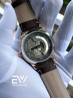 FOSSIL AUTOMATIC CHOCOLATE BELT BLACK DIAL BLACK CASE_img_1