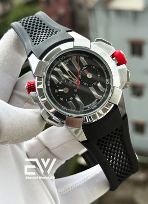 JACOB & CO MESSI EDITION SILVER CASE BLACK DIAL BLACK BELT_img_0