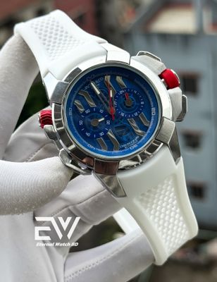 JACOB & CO MESSI EDITION SILVER CASE BLUE DIAL WHITE BELT_img_0