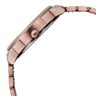 Fastrack 3273QM01 Analog Black Dial Brown Stainless Steel Strap Watch_img_3