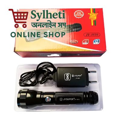 JY-SUPER 1810 LED Flashlight Rechargeable Hand Torch_img_2
