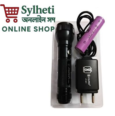 JY-SUPER 1810 LED Flashlight Rechargeable Hand Torch_img_1