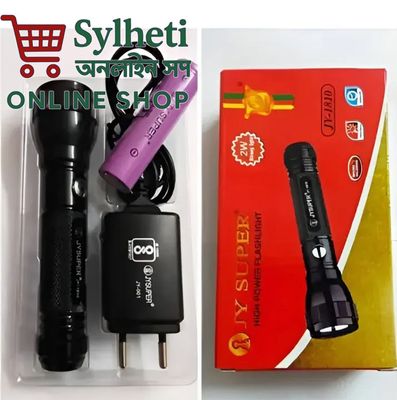 JY-SUPER 1810 LED Flashlight Rechargeable Hand Torch_img_0