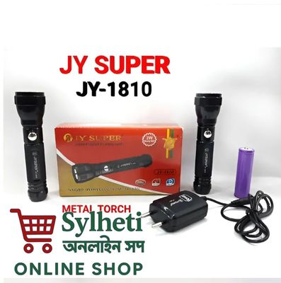 JY-SUPER 1810 LED Flashlight Rechargeable Hand Torch_img_4