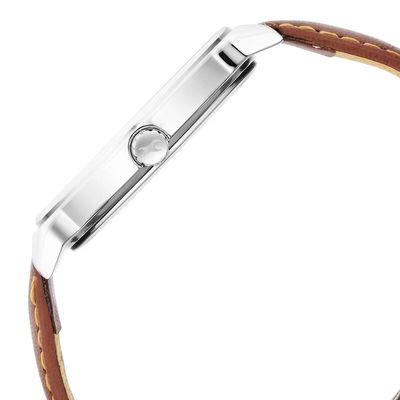 Fastrack NR3291SL02 Stunners Quartz Analog Silver Dial Leather Strap Watch_img_2