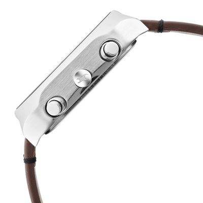 Fastrack 3270SL04 Fleek Quartz Multifunction Grey Dial Leather Strap Watch_img_3