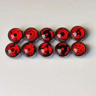 Naruto Sharingan Metal+ABS Round Keycaps - Set of 10 Keys_img_1