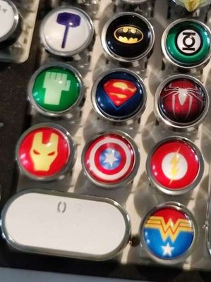 Marvel DC Themed Metal+ABS Round Keycaps_img_1