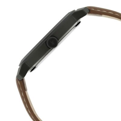 Fastrack NS3246NL01 Bare Basics Quartz Analog with Date Grey Dial Leather Strap Watch_img_1
